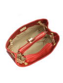 Borsa a tracolla Isabella Rhea Liora, in vera pelle rosso scuro