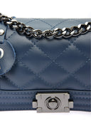 Borsa a tracolla Isabella Rhea Seraphina, pelle naturale, blu