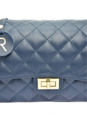 Borsa a tracolla Isabella Rhea Alisa, pelle naturale, blu