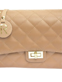 Borsa a tracolla Isabella Rhea Alisa in pelle naturale Taupe