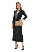 Borsa a tracolla Isabella Rhea Alisa in pelle naturale Taupe