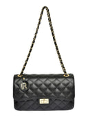 Borsa a tracolla Isabella Rhea Alisa, pelle naturale, Nero