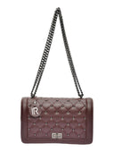 Borsa a tracolla Isabella Rhea Dasha, pelle naturale, rosso ciliegia