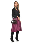 Isabella Rhea Geanta de umar Ursula piele naturala Maro inchis