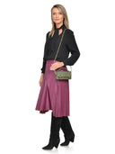 Isabella Rhea Geanta de mana  Isolde piele naturala Verde militar