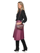 Isabella Rhea Geanta Postas Lisette piele naturala Visiniu