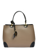 Isabella Rhea Geanta de mana  Livia piele naturala negru taupe