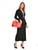 Isabella Rhea Geanta de mana  Livia piele naturala negru rosu