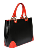 Isabella Rhea Geanta de mana  Livia piele naturala rosu negru