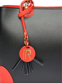 Isabella Rhea Geanta de mana  Livia piele naturala rosu negru