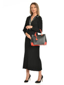 Isabella Rhea Geanta de mana  Livia piele naturala rosu negru