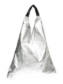 Isabella Rhea Geanta de umar Carlotta piele naturala Argintiu