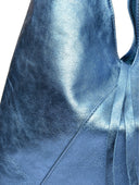 Isabella Rhea Geanta de umar Carlotta piele naturala Blu jeans