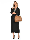 Isabella Rhea Geanta de mana  Miroslava piele naturala coniac