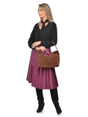 Isabella Rhea Geanta de umar Mili piele naturala Maro