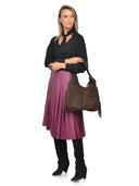 Isabella Rhea Geanta de umar Marissa piele naturala Maro inchis