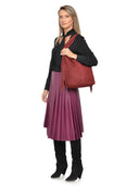 Isabella Rhea Geanta de umar Marissa piele naturala Visiniu