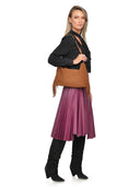 Isabella Rhea Geanta de umar Otilia piele naturala coniac