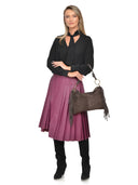 Isabella Rhea Geanta de umar Otilia piele naturala Maro inchis