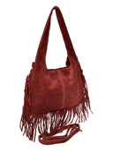 Isabella Rhea Geanta de umar Corinna piele naturala Bordo