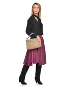 Isabella Rhea Geanta de umar Evelina piele naturala Taupe