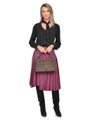 Isabella Rhea Geanta de umar Evelina piele naturala Maro inchis