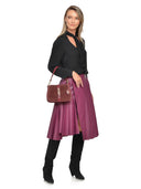 Isabella Rhea Geanta de umar Natalia piele naturala Bordo