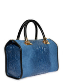 Isabella Rhea Geanta de mana  Floriana piele naturala Albastru