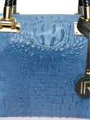 Isabella Rhea Geanta de mana  Floriana piele naturala Albastru