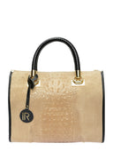 Isabella Rhea Geanta de mana  Floriana piele naturala Taupe