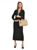 Isabella Rhea Geanta de mana  Floriana piele naturala Taupe