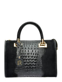 Isabella Rhea Geanta de mana  Floriana piele naturala Negru