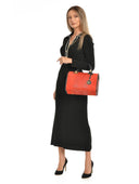 Isabella Rhea Geanta de mana  Floriana piele naturala rosu