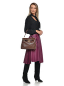 Isabella Rhea Geanta de umar Maia piele naturala Maro