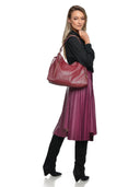 Isabella Rhea Geanta de umar  Mihaela piele naturala Visiniu