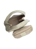 Borsa hobo Mirela beige in vera pelle