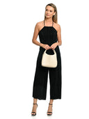 Borsa hobo Mirela beige in vera pelle