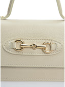 Borsa a tracolla Sandra beige in vera pelle