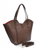 Isabella Rhea Geanta de umar  Monica piele naturala cioccolatiu