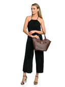 Isabella Rhea Geanta de umar  Monica piele naturala cioccolatiu