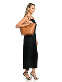 Isabella Rhea Geanta de umar  Monica piele naturala coniac