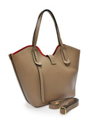 Isabella Rhea Geanta de umar  Monica piele naturala Taupe