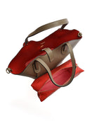 Isabella Rhea Geanta de umar  Monica piele naturala Taupe