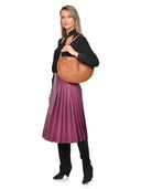 Isabella Rhea Geanta de umar Clarisse piele naturala Coniac