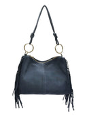 Isabella Rhea Geanta de umar Otilia piele naturala Albastru