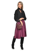 Isabella Rhea Geanta de umar Cecilia piele naturala Bordo