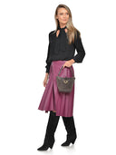 Isabella Rhea Geanta de umar Cecilia piele naturala Maro inchis