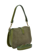 Isabella Rhea Geanta de umar Natalia piele naturala Verde militar