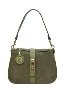 Isabella Rhea Geanta de umar Natalia piele naturala Verde militar