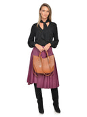 Luisa Vannini Geanta de umar Jovana piele naturala Coniac